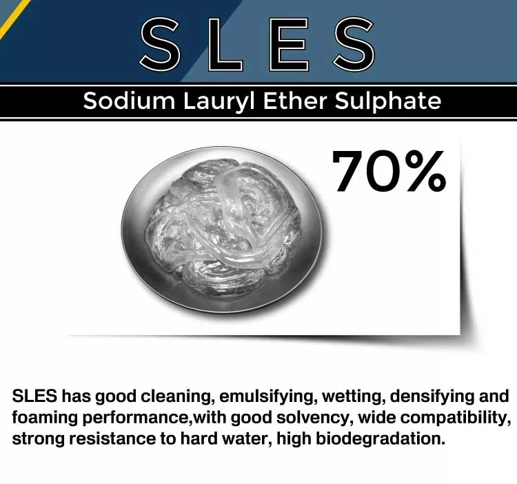 SLES 70% Sodium Lauryl Ether Sulphate Surfactant Detergent AES 70 SLES Chemical Price CAS 68585-34-2