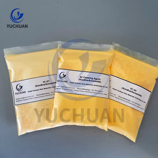 Химические вещества ADC ПВХ Пластик AC Пенообразователь Munafacture Вспомогательное пластиковое оборудование в Китае